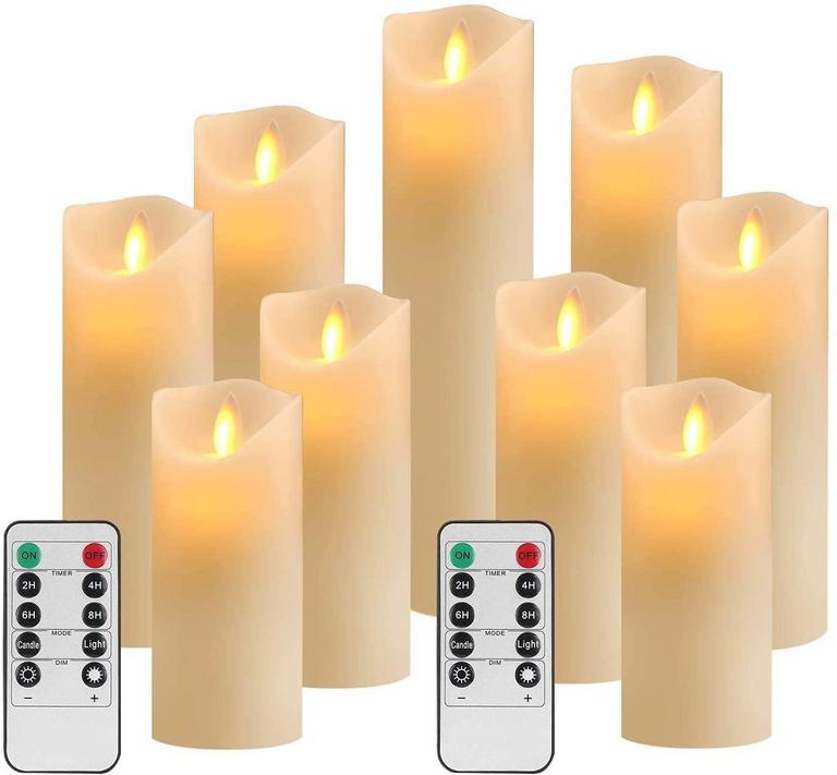 OSHINE LED FLAMELESS CANDLES 9PK