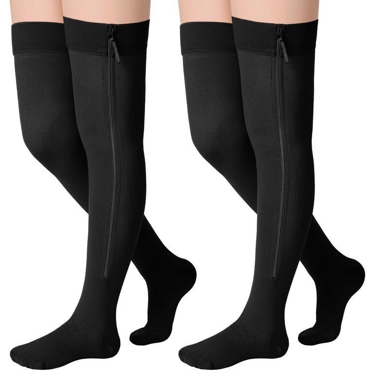 2 PAIRS SOSATION THIGH HIGH SOCKS WOMENS L