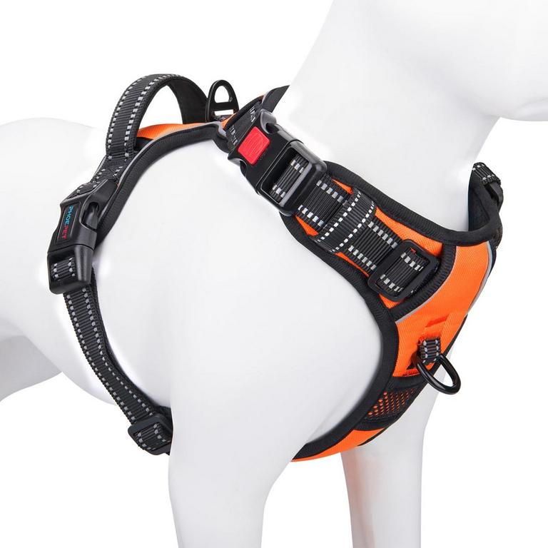 PHOEPET ORANGE DOG HARNESS M