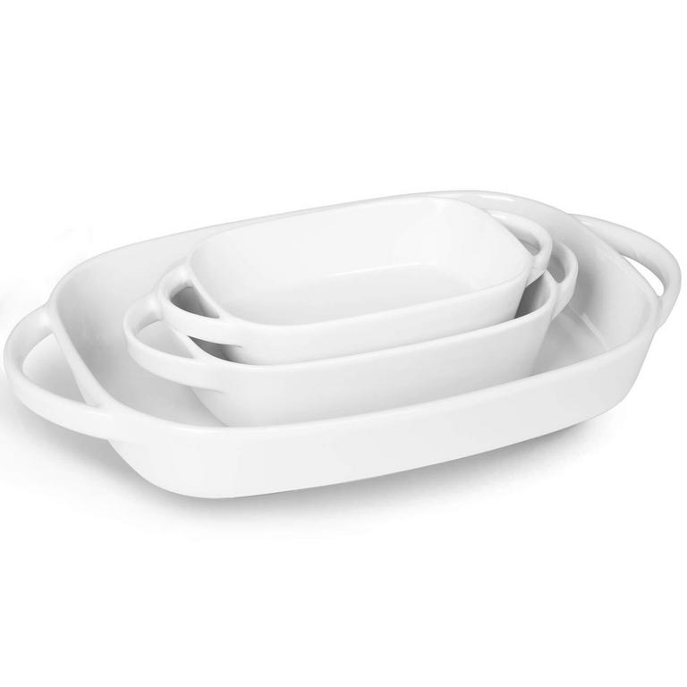 LEETOYI CERAMIC BAKING DISHES 3PCS