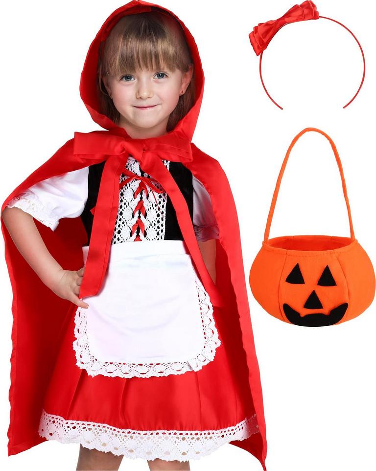 GEYOGA RED RIDING HOOD COSTUME 8-9Y