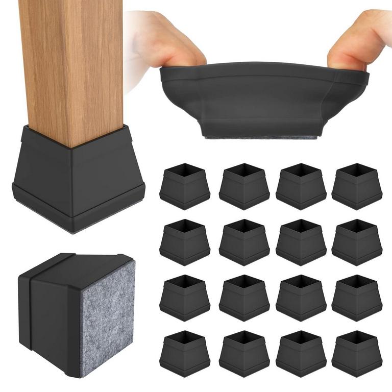 CHWM 16 PCS SQUARE CHAIR LEG COVERS