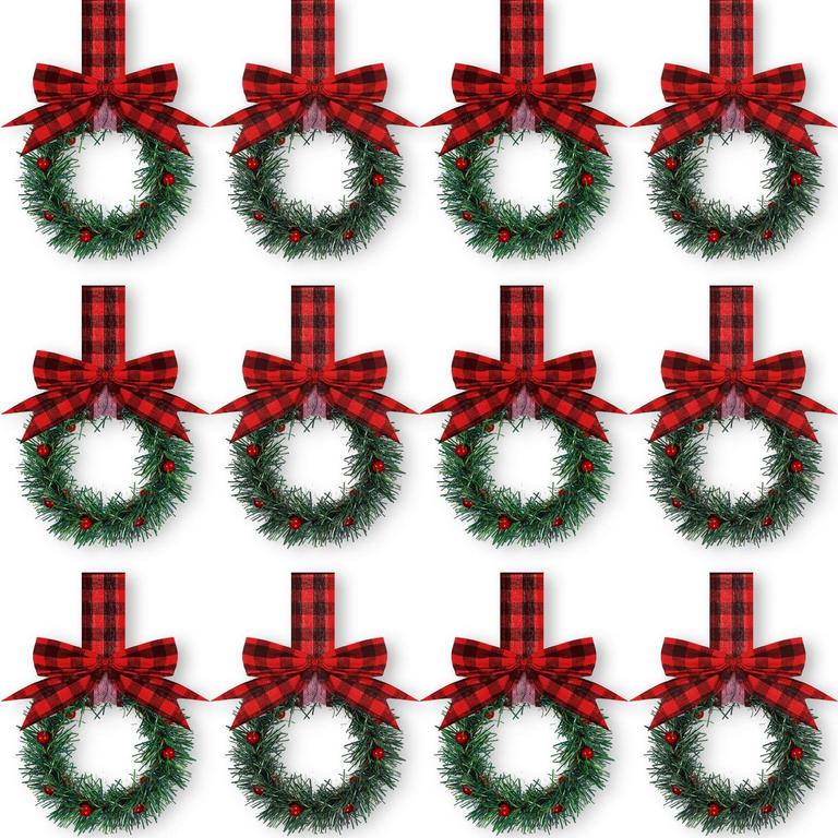 RETROWAVY CHRISTMAS WREATHS 12PK