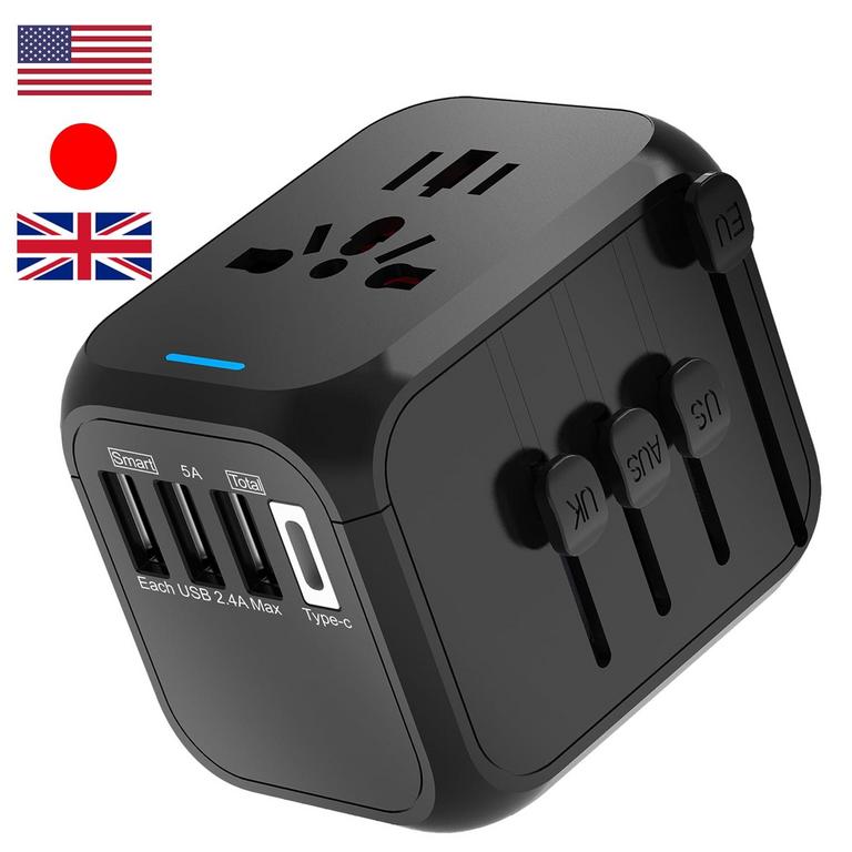 SKERELL TRAVEL ADAPTER-BLACK
