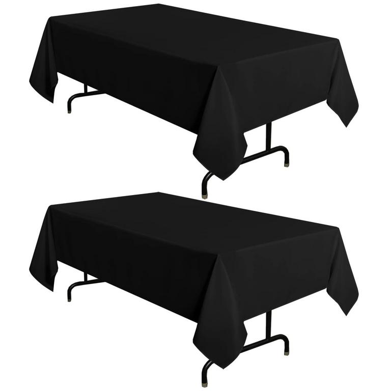 SANQUA 2PK BLACK TABLECLOTH 60IN X 102IN