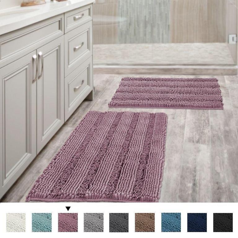 PRIMEBEAU BATHROOM RUG SET 2PCS