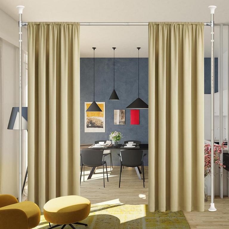 CALCHELE ROOM DIVIDER CURTAIN ROD 48-72IN