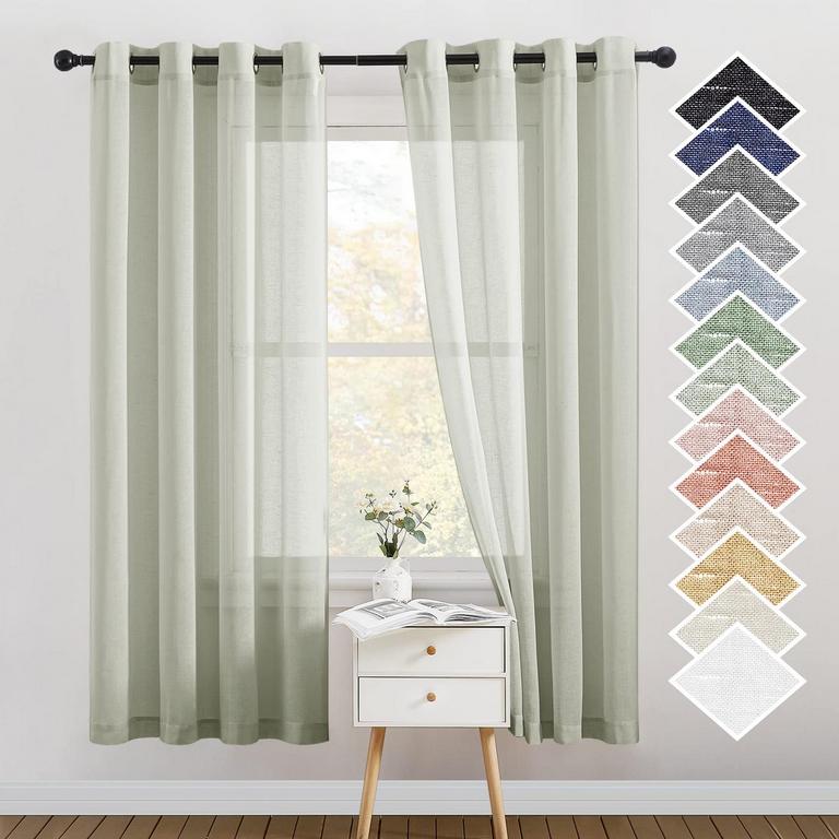NICETOWN LINEN SHEER CURTAINS