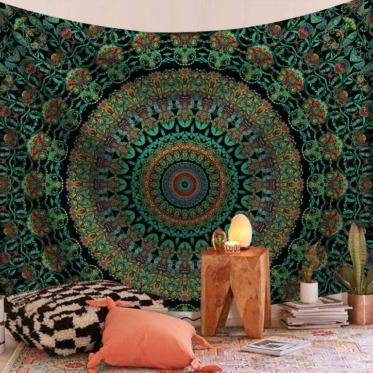 BYTRON 51.2IN X 59.1IN MANDALA TAPESTRY 