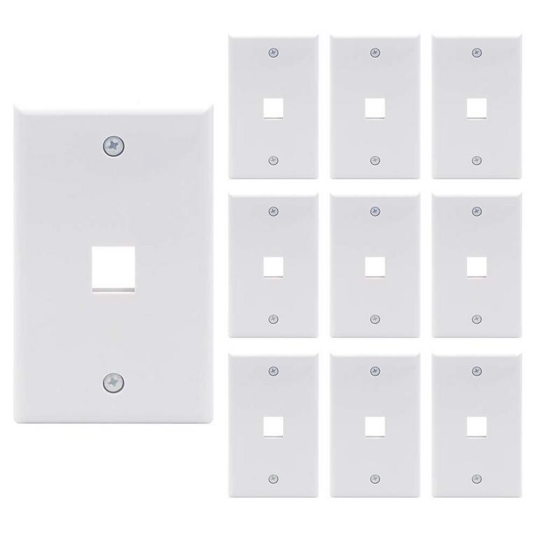 10PK VCE 1-PORT WALL PLATES