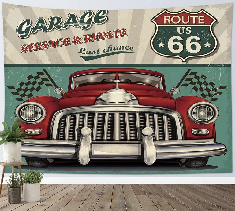 RETRO CAR TAPESTRY