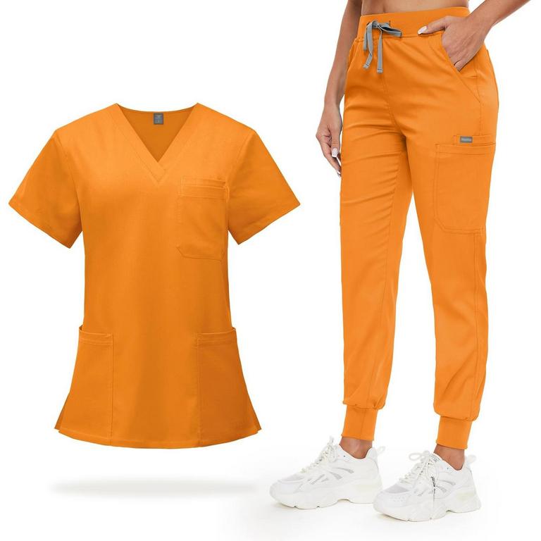 VIAOLI SCRUBS L SZ MANGO WOMEN