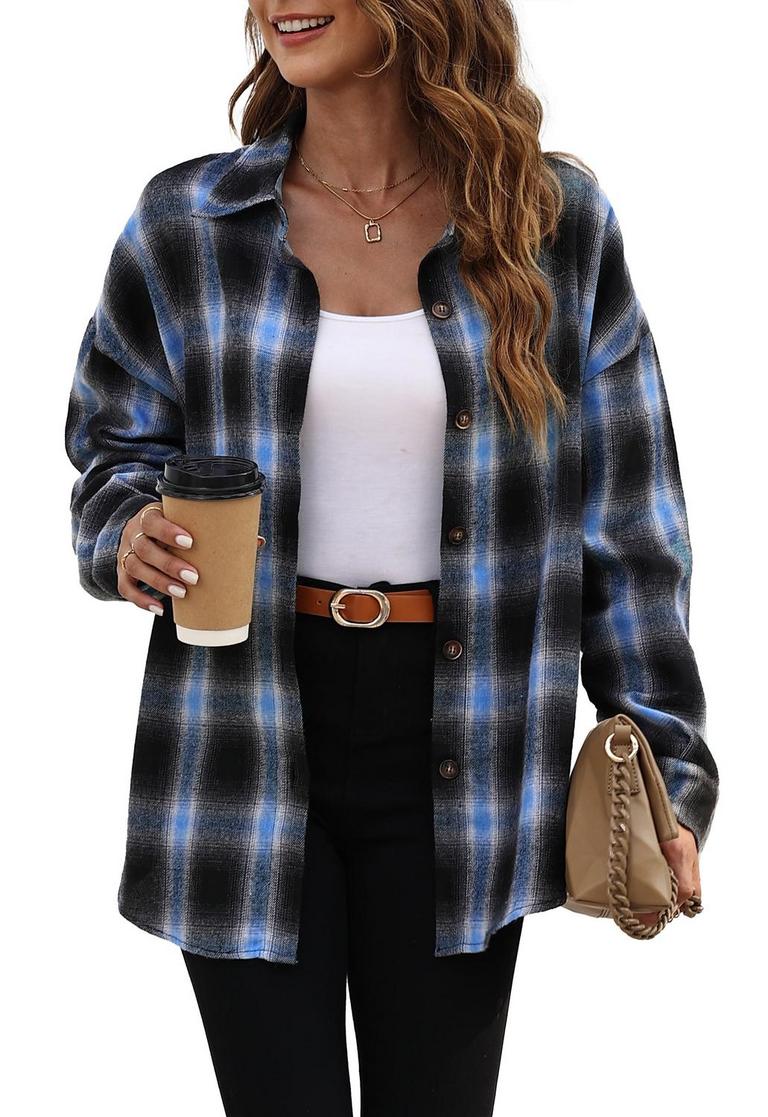 FANTASLOOK FLANNEL SHIRT WOMEN'S SZ S