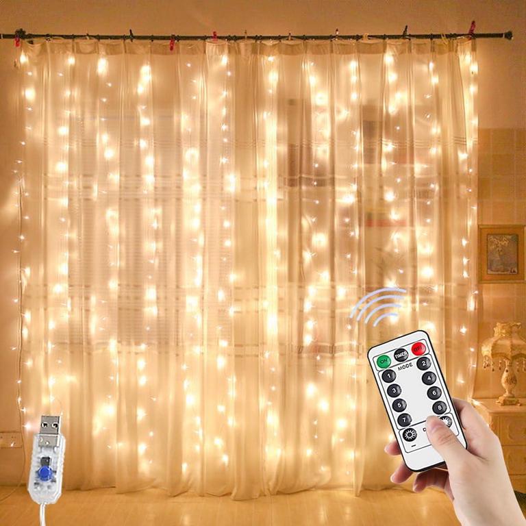 STRING LIGHTS CURTAIN