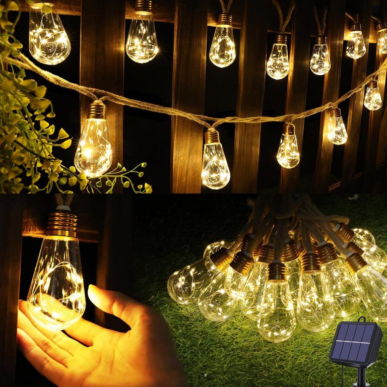 JNAURB SOLAR STRING LIGHTS 20FT