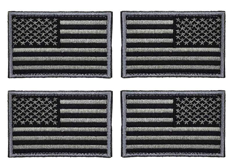 4PK AMERICAN FLAG PATCHES