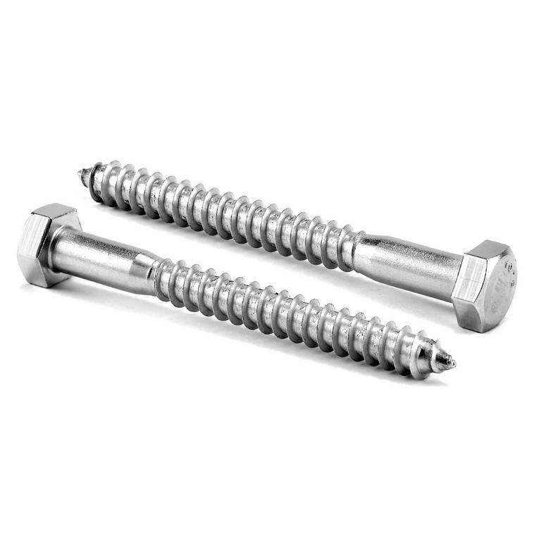 10PK HEX HEAD LAG SCREWS