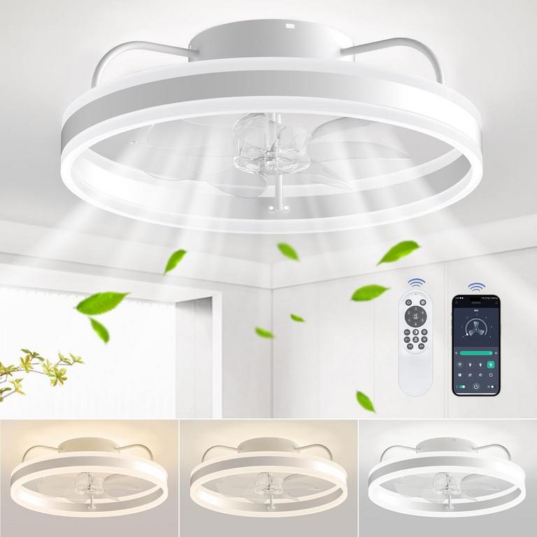 ROMASS 20IN CEILING FAN W/ LIGHT