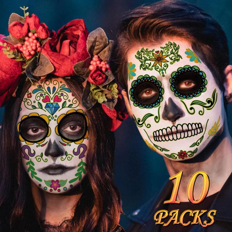 HYASIA DAY OF THE DEAD TATTOOS 10PK