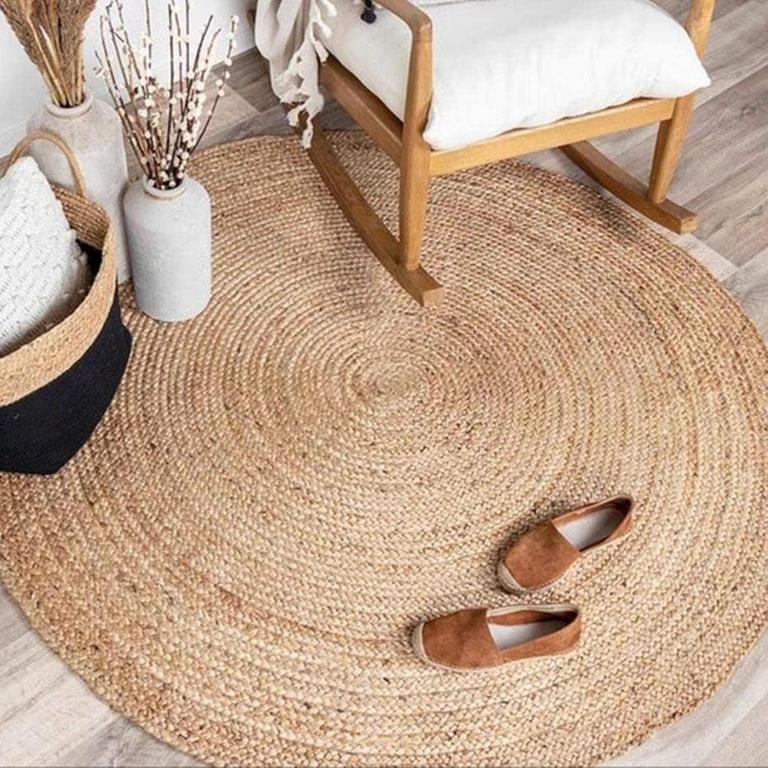 KEMA ROUND JUTE RUG 4FT NATURAL