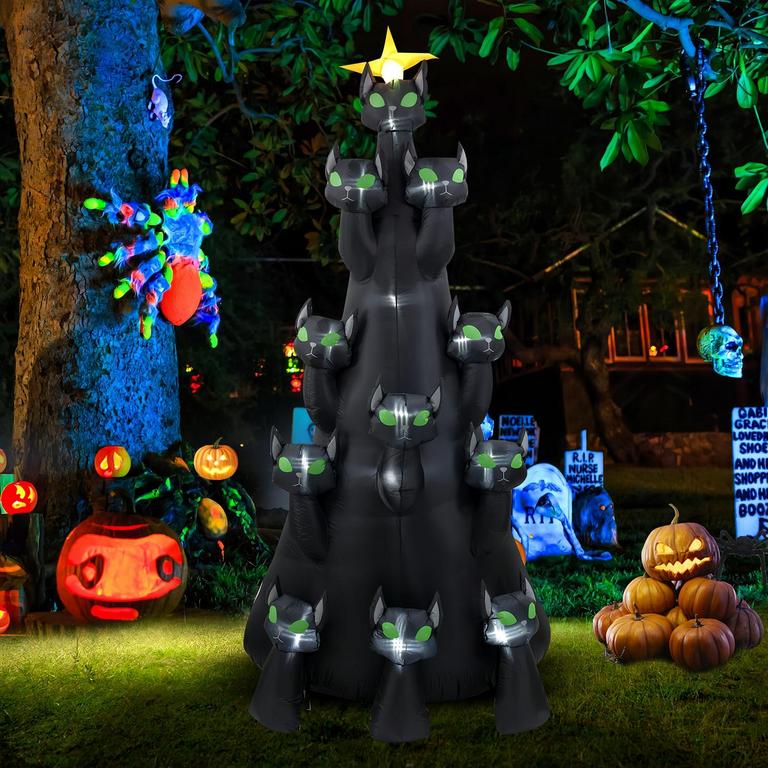 INFLEASJOI 10FT BLACK CAT DECOR