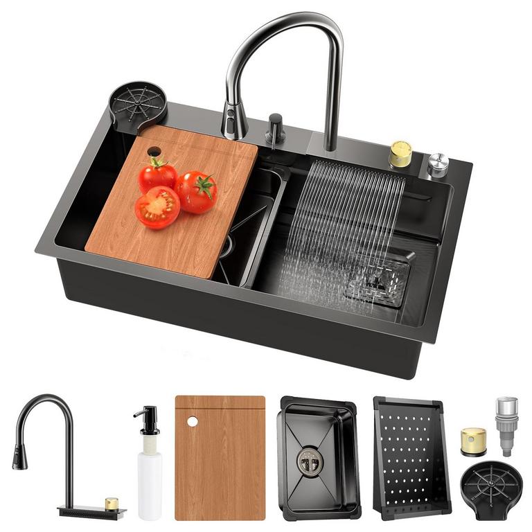 TIAGOWELL 30IN WATERFALL SINK