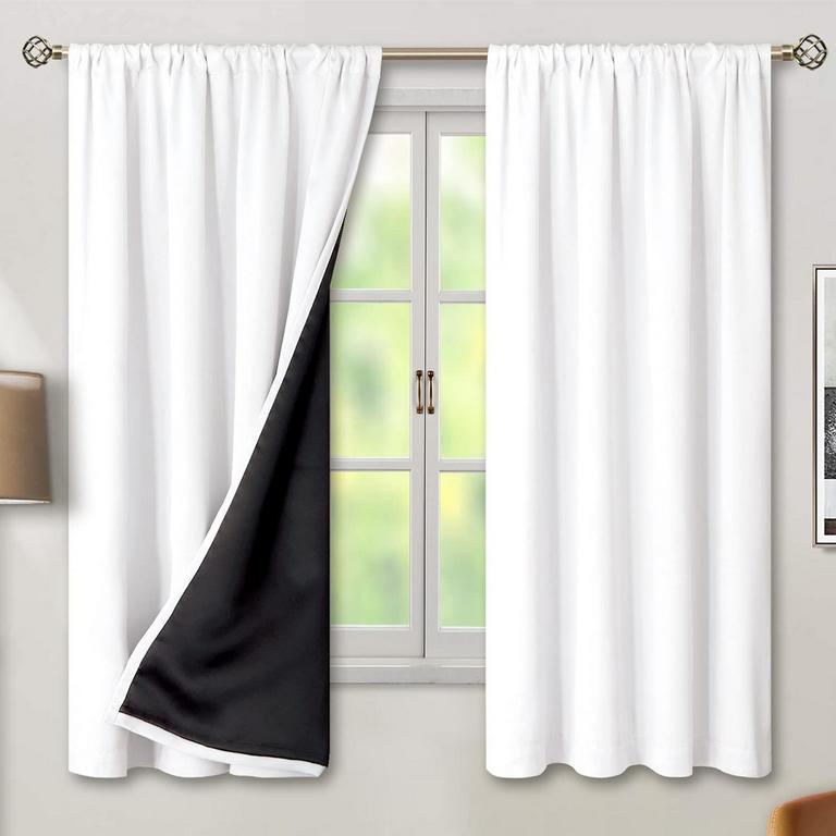 BGMENT 63IN X 76IN WHITE CURTAINS 2PK