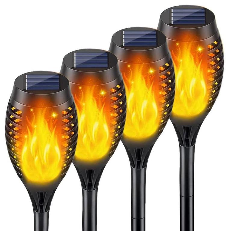 SENNACHINE SOLAR TORCHES 4PK