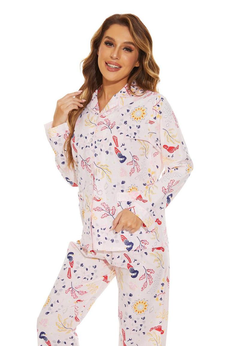 GLOBAL PAJAMA SET WOMEN'S SZ L