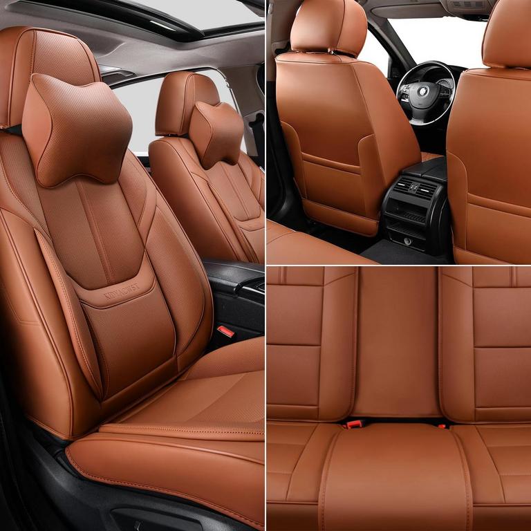 KIDYACWST BROWN SEAT COVERS FRONT PAIR