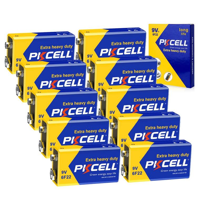 PKCELL 9V BATTERY 10 COUNT