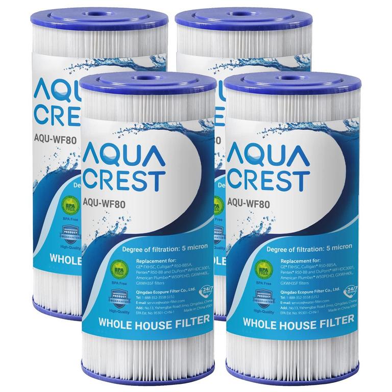 AQUA CREST 10IN HOUSE WATER FILTERS 4PK