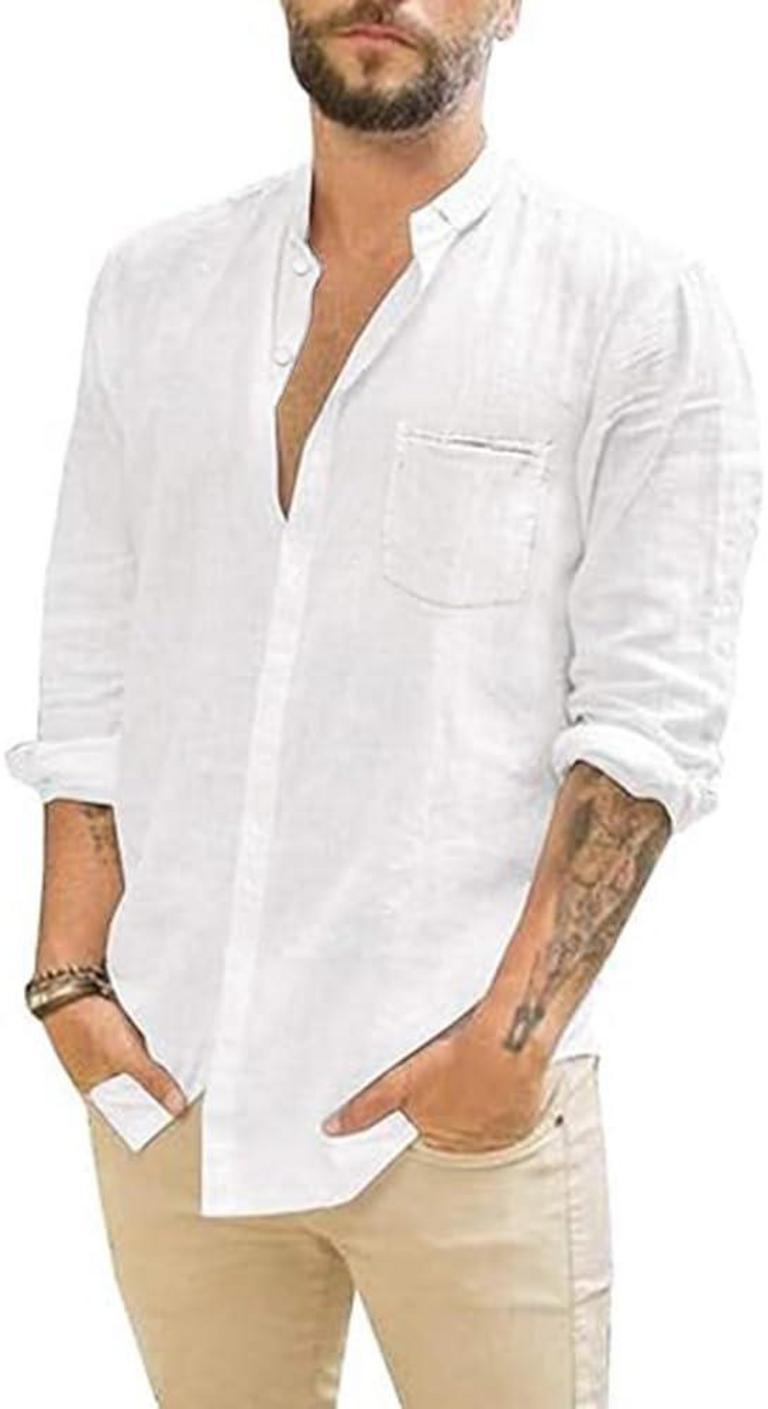 JEKAOYI MENS SHIRT XLG WHITE