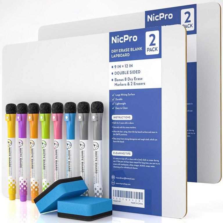2PK NICPRO DRY ERASE BOARDS