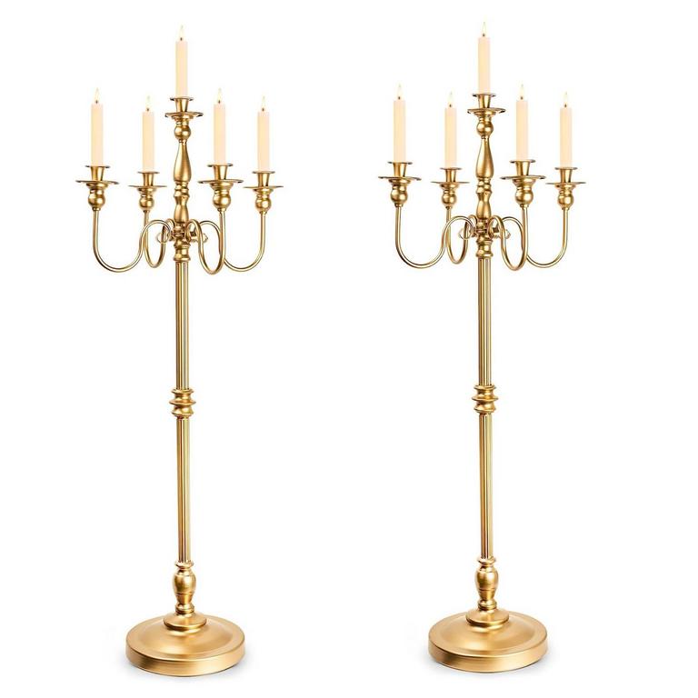 LANLONG GOLD CANDELABRAS 50IN 2PK