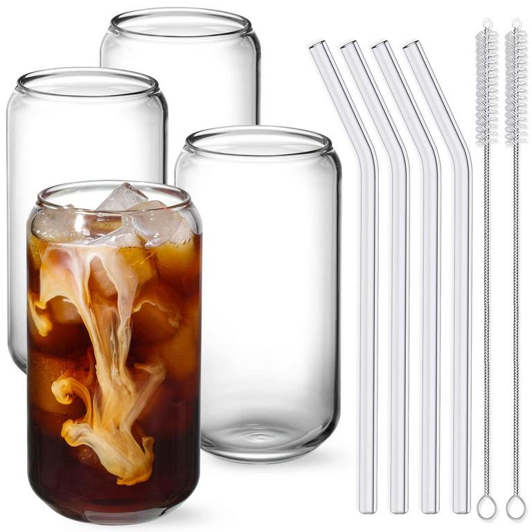 NETANY 16OZ GLASS CUPS 4PCS