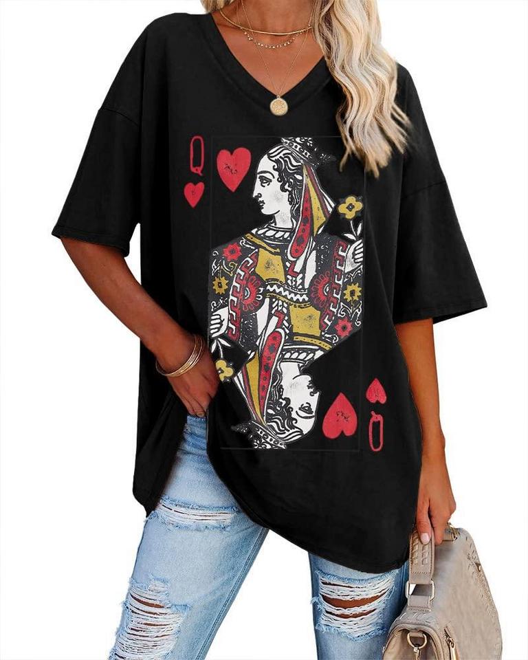 WOMEN QUEEN OF HEARTS TEE XXL
