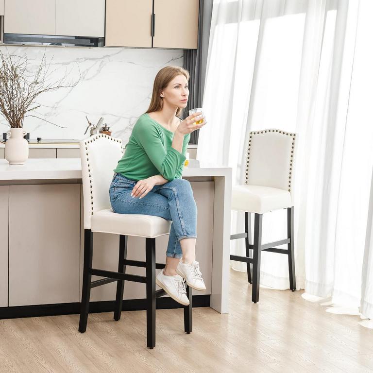 GLITZHOME BAR STOOLS 45IN 2PK