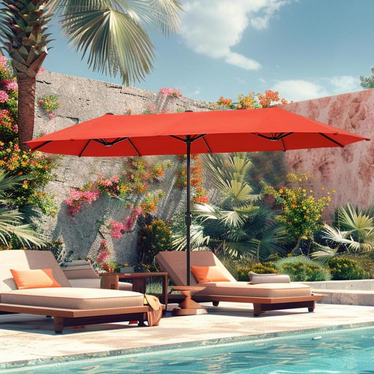 PHI VILLA 13FT TWIN UMBRELLA