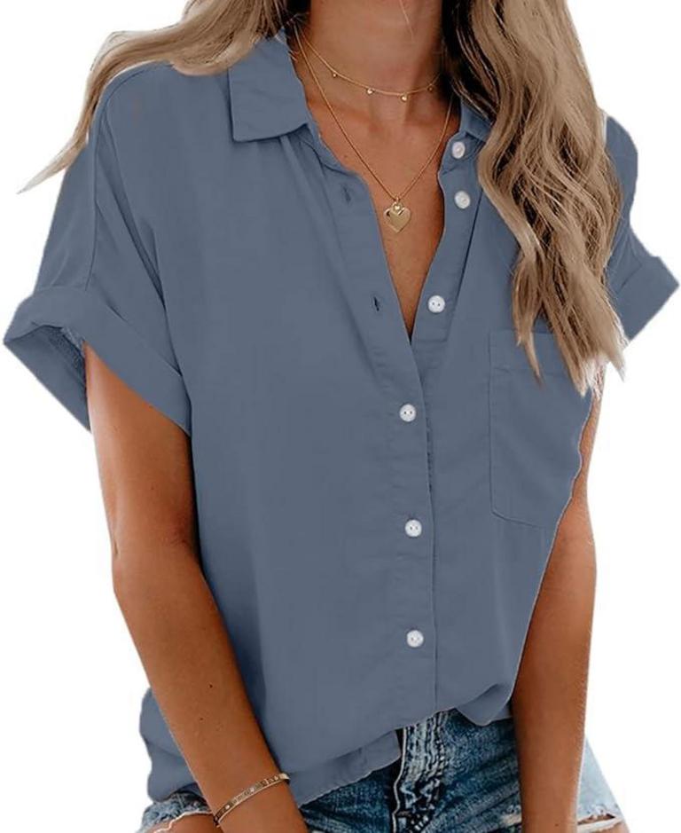 BEAUTIFE SHIRT WOMEN'S SZ M BLUE