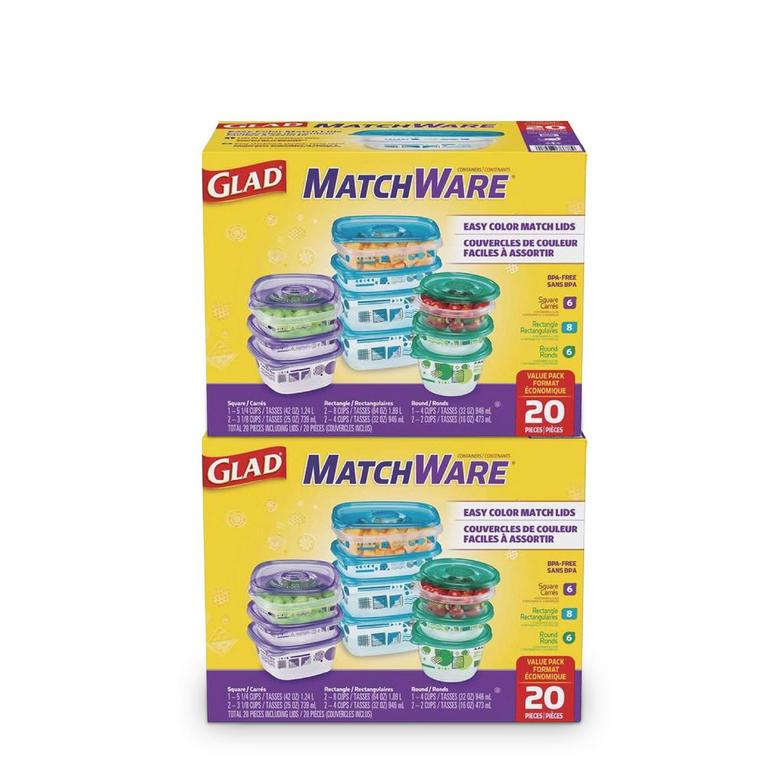 GLAD 20PC FOOD STORAGE SET
