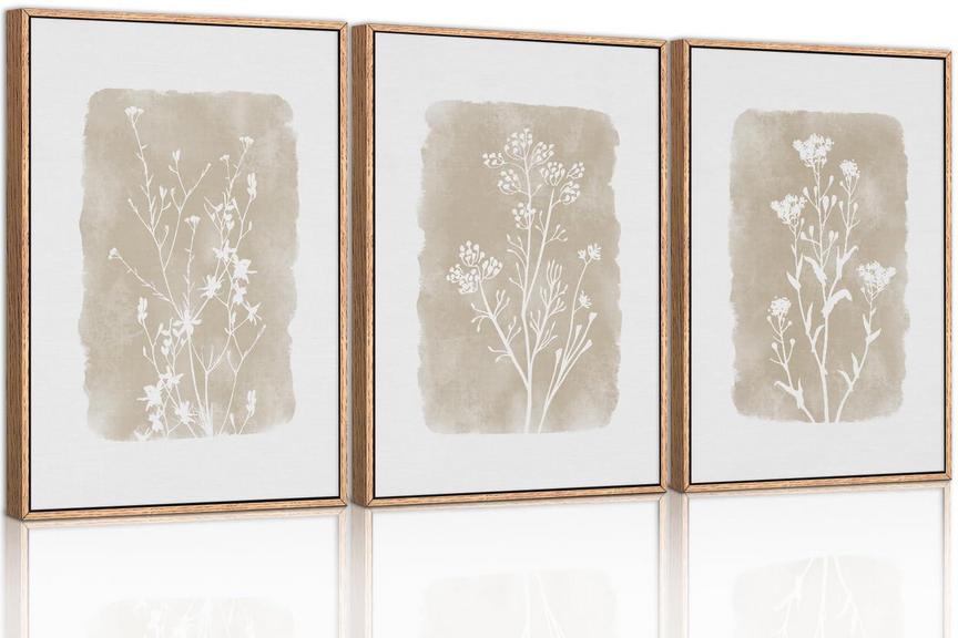 CHDITB 16IN X 24IN BOTANICAL WALL ART 3PCS