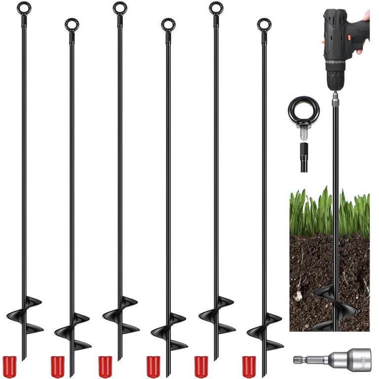 YAOCOM 6PCS 40IN GROUND ANCHORS