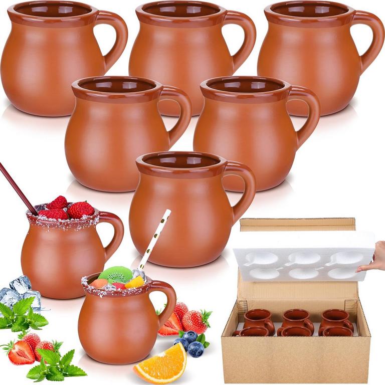 GEJOY 12OZ CLAY CUPS 6PK