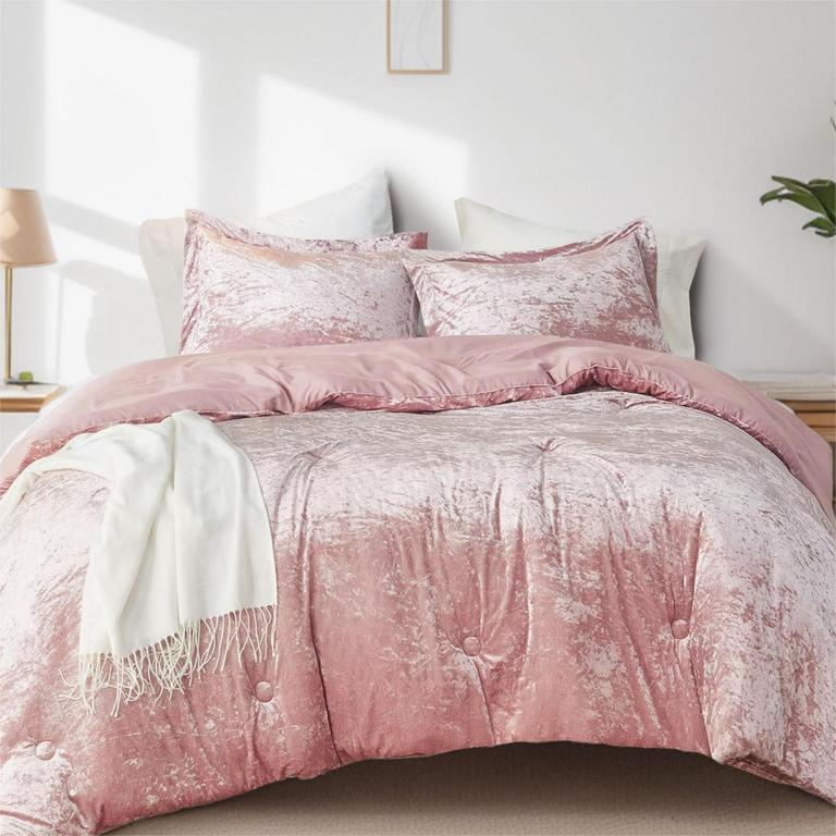 COMFORT SPACES F/Q VELVET COMFORTER SET