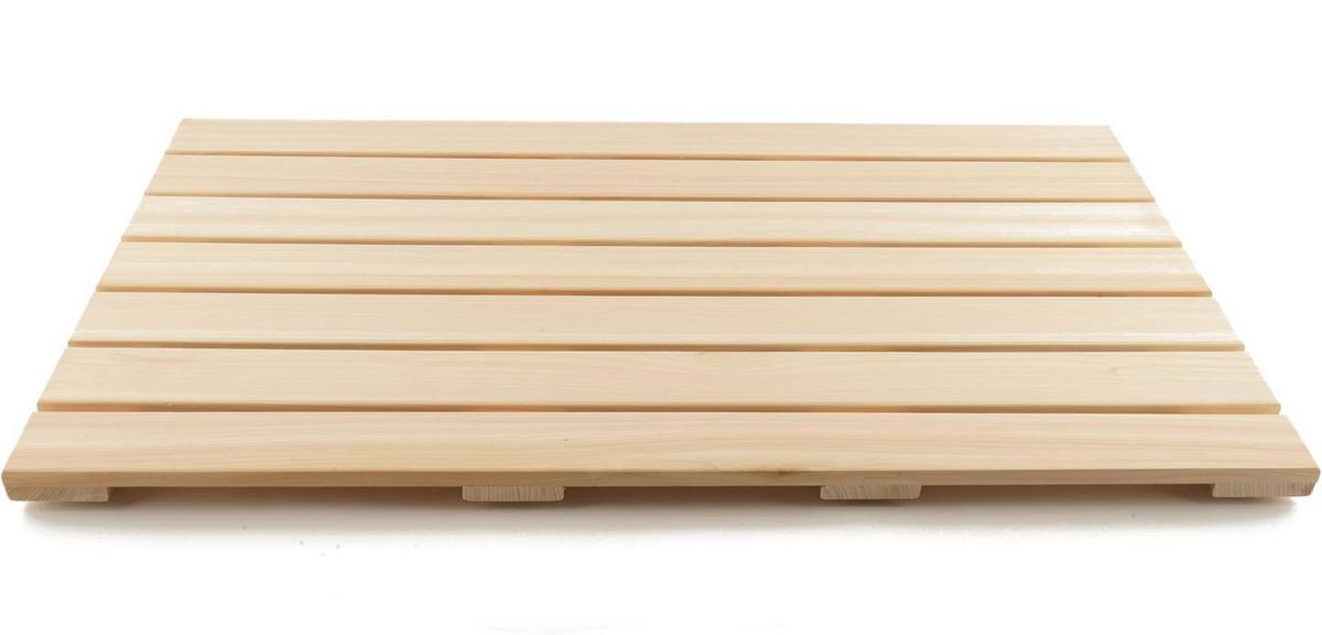 BOUMBI XL HINOKI WOOD BATH MAT 33.5"X19.7"