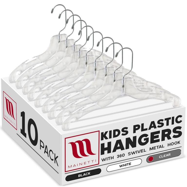 MAINETTI 12IN PLASTIC HANGERS 10PK