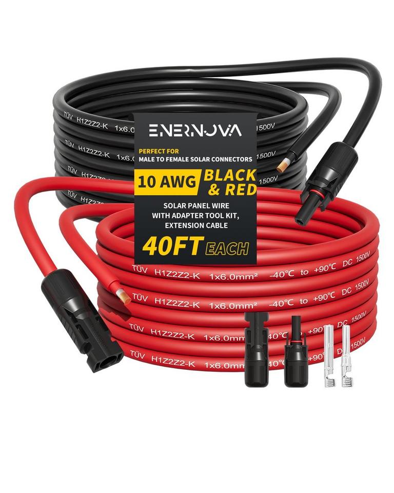 ENERNOVA 10AWG 30FT SOLAR EXTENSION CABLE KIT