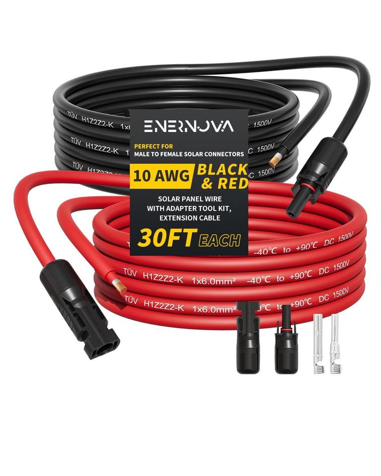 ENERNOVA 10AWG 30FT SOLAR EXTENSION CABLE KIT