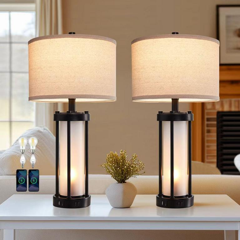 RORIA 24IN TABLE LAMPS SET OF 2